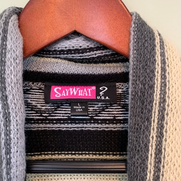 Say What? Open Drapey Stripe Cardigan - Picture 3 of 5